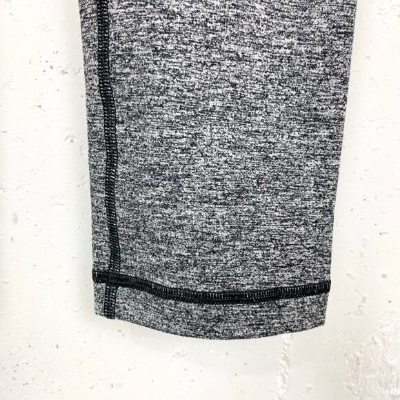 Lululemon Womens Wunder Under Crop Hi Rise 21" Heathered Black Full On Luon 6 - Picture 9 of 9